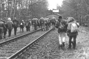 Spaziergang am Castor-Gleis von Lüneburg nach Wendisch-Evern am 11.02.01, Bild: Gisela und Joachim Petersen, subkontur