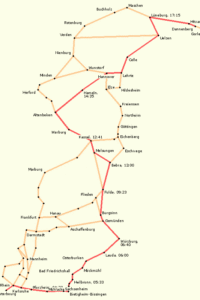 Castor-Strecke im März 2001