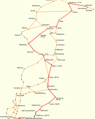 Castor-Strecke im März 2001