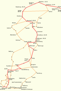 Castor-Transportstrecke nach Gorleben November 2002