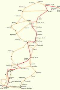 Castor-Transportstrecke 2004