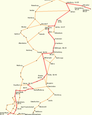 Castor-Transportstrecke 2004