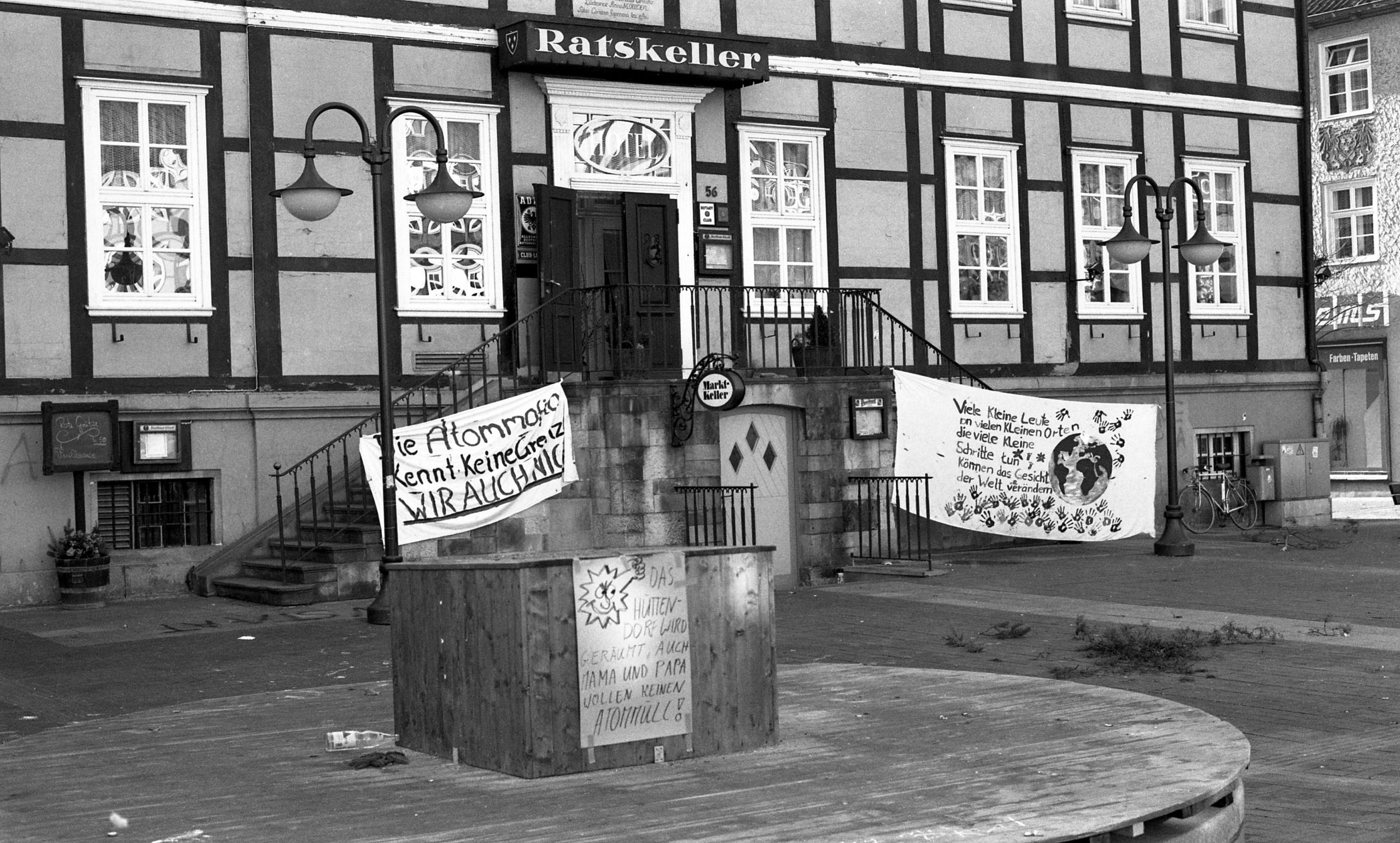 Marktplatz Lüchow, 1990. Bild: Zint