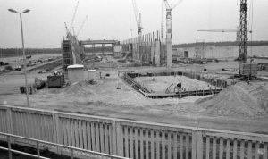 21.10.1982 - Bau des Zwischenlagers Gorleben, Bild: Hans-Hermann Müller / wendland-archiv.de