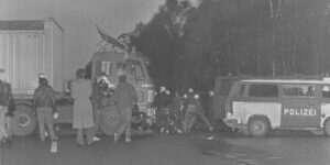 Transportblockade in Rondel am 25.10.1989, Bild: Karl Kassel